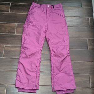 Pink snow pants